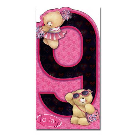 9th Birthday Forever Friends Card